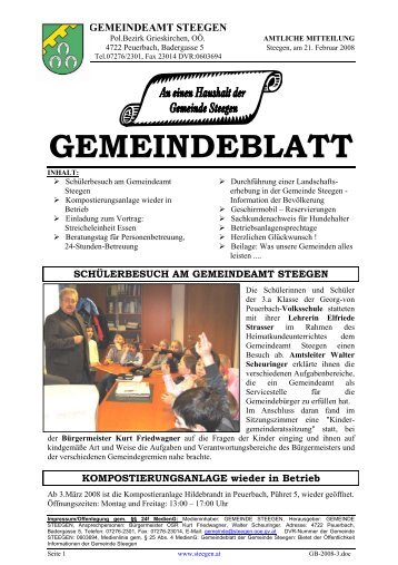 Gemeindeblatt Nr. 3/2008 (0 bytes) - Gemeinde Steegen