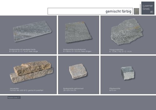 "Natursteinprodukte" auch als PDF (31,9 MB) - Betonwerk Widmoser