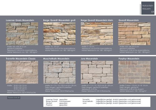 "Natursteinprodukte" auch als PDF (31,9 MB) - Betonwerk Widmoser