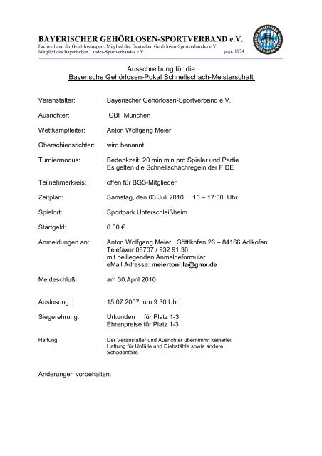 BAYERISCHER GEHÖRLOSEN-SPORTVERBAND e.V.