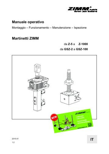 Manuale operativo Martinetti ZIMM | 1.2 - IT 