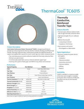 ThermaCool® TC6015 - Saint-Gobain Performance Plastics Foams