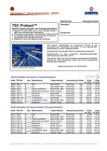 Probact™ Sterile Abstrichtupfer mit Transportmedium - Almedica