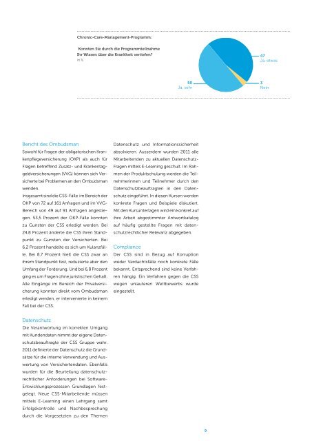 GRI-Nachhaltigkeitsreport 2011 - CSS Versicherung