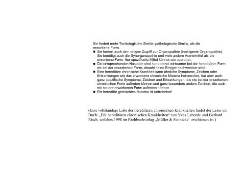 Klinisches Kompendium - Erfahrungsheilkunde