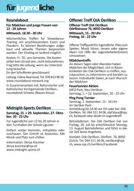 Willkommen in Oerlikon!