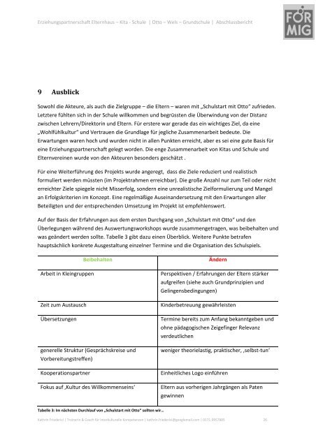 Abschlussbericht Schulstart Otto-Wels-Grundschule ... - FörMig Berlin
