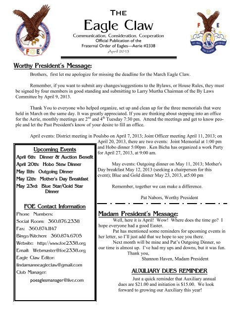 Eagle Claw - Fraternal Order of Eagles