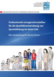 Professionelle Lerngemeinschaften (PLG) - FörMig Berlin