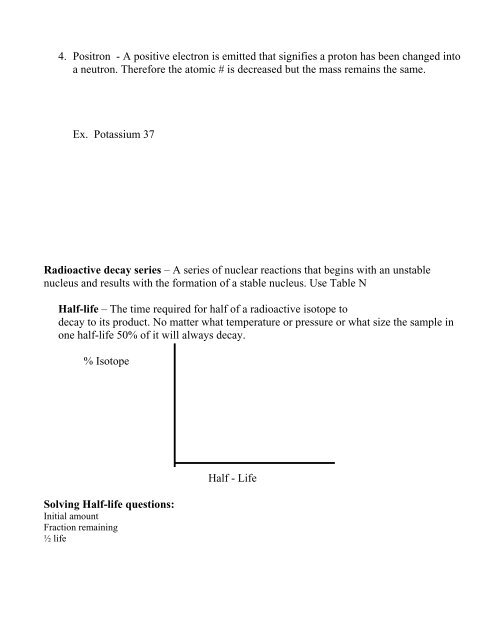 Nuclear chemistry notes packet