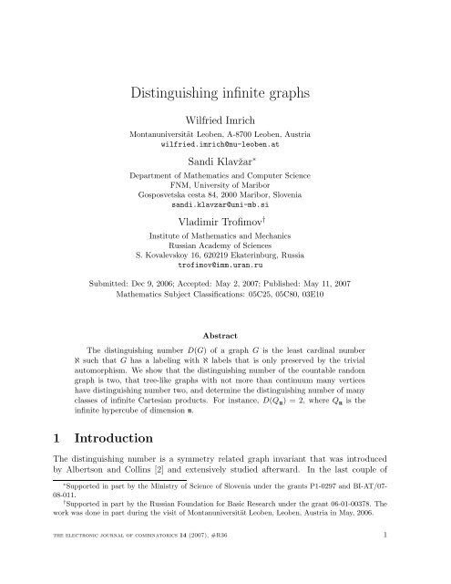 Download this PDF file The Electronic Journal of Combinatorics
