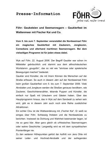 Presse-Information - Föhr