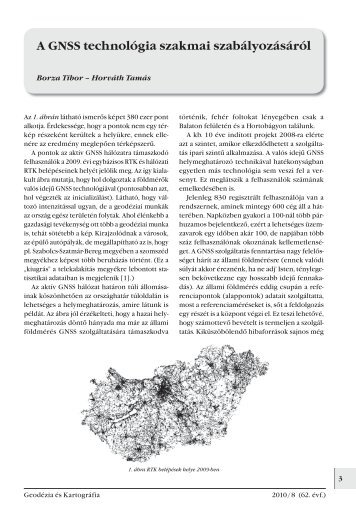 A GNSS technológia szakmai szabályozásáról - Földmérési és ...