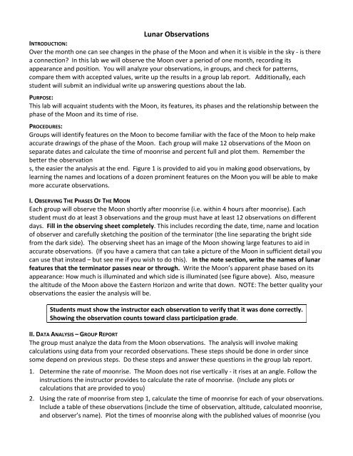 Lunar Observations Lab (pdf)