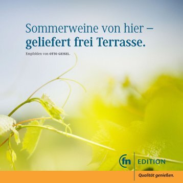 Sommerweine von hier - Fränkische Nachrichten