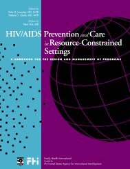 HIV/AIDS Prevention Care Resource-Constrained Settings - Forced ...