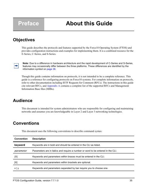 FTOS Configuration Guide for the C-Series - Force10 Networks