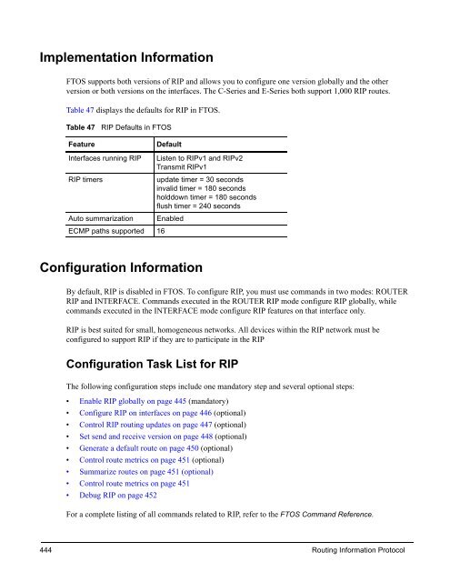 FTOS Configuration Guide for the C-Series - Force10 Networks