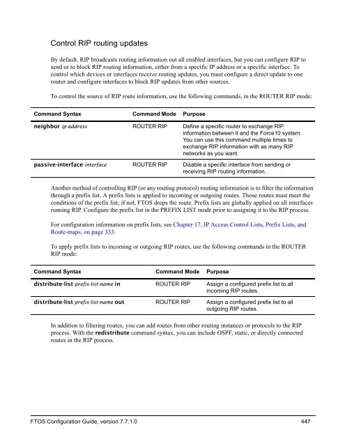 FTOS Configuration Guide for the C-Series - Force10 Networks