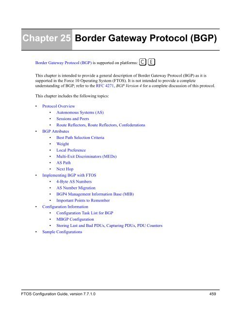 FTOS Configuration Guide for the C-Series - Force10 Networks