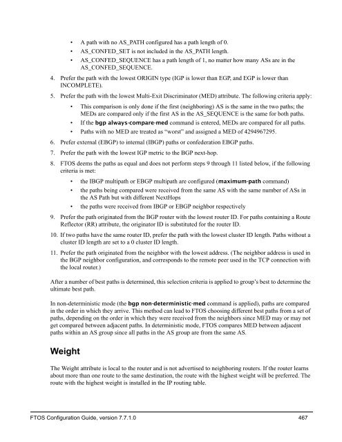 FTOS Configuration Guide for the C-Series - Force10 Networks