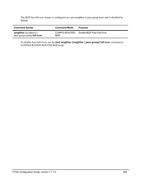 FTOS Configuration Guide for the C-Series - Force10 Networks