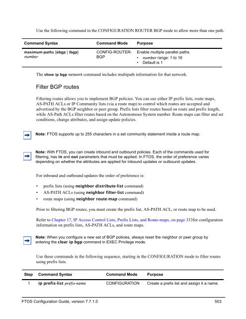 FTOS Configuration Guide for the C-Series - Force10 Networks