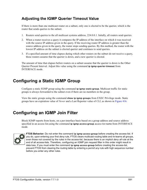 FTOS Configuration Guide for the C-Series - Force10 Networks