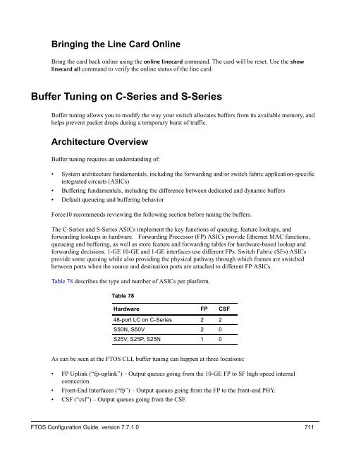 FTOS Configuration Guide for the C-Series - Force10 Networks