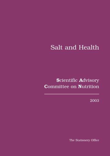 Salt and health - The Scientific Advisory Committee on Nutrition