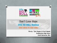 Dont' Lose Hope - The Great American NO BULL Challenge