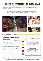 EDUCATION ARTISTIQUE ET CULTURELLE - Fondation Vasarely