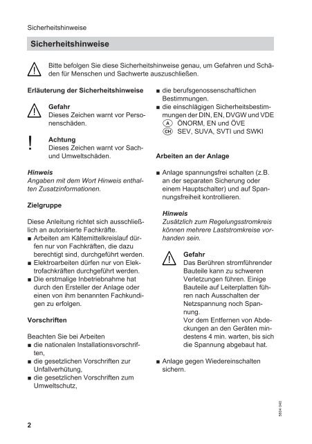 Achtung - KWT Kälte-Wärmetechnik AG - Viessmann