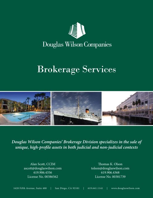 Douglas Wilson Companies' (DWC) 2013 Brokerage Brochure