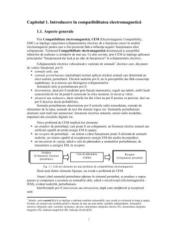 Capitolul 1. Introducere în compatibilitatea electromagnetică