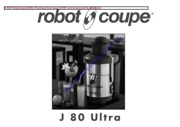 Руководство пользователя J80 Ultra ROBOT-COUPE
