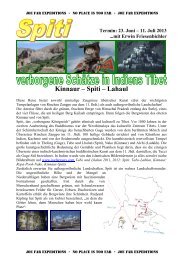 Kinnaur – Spiti – Lahaul - Joe Far Tours