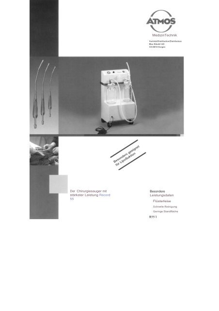 R55/1 MedizinTechnik Der Chirurgiesauger mit stärkster Leistung ...
