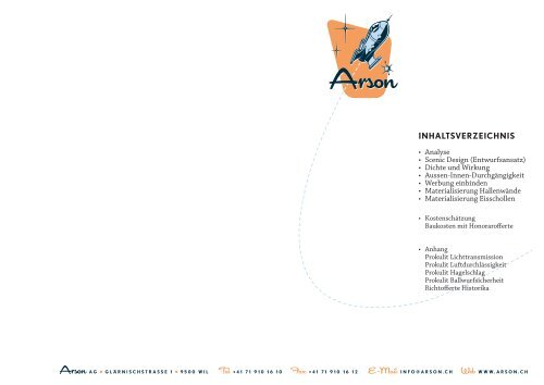 Approximative Kostenschätzung - Projektstudie ... - ARSON AG