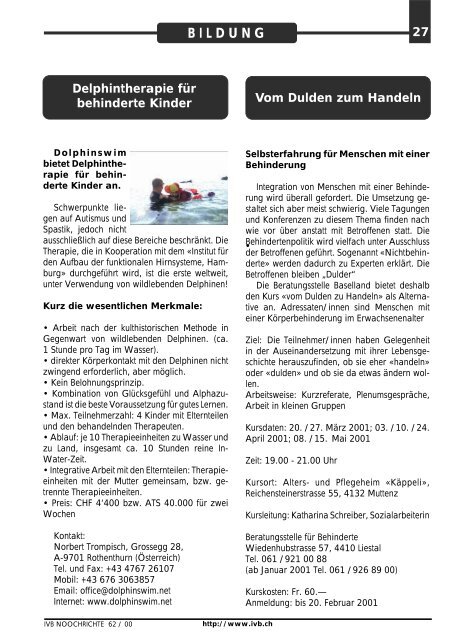 ganze Ausgabe im PDF-Format - IVB Behindertenselbsthilfe beider ...