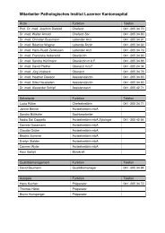 Mitarbeiter Pathologisches Institut Luzerner Kantonsspital