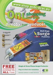 Online Web Shop for Surge Protectors - Directly from producer ACDC DCAC