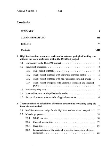 TECHNICAL REPORT 92-14 - Nagra