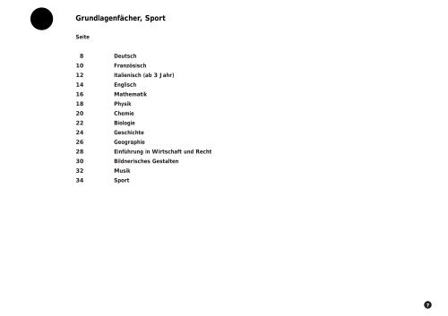 Lehrplan Grundlagen