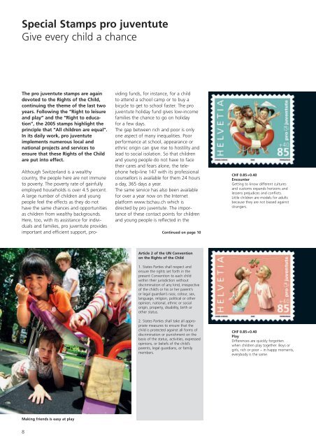 Focus on Stamps 04/2005 - Die Schweizerische Post