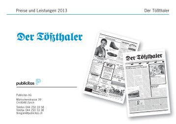 Tössthaler tarifdokumentation 2013 CH.pdf, Seiten 1-4 - Publicitas AG