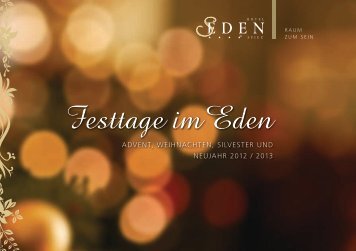 Festtagsbroschüre - Hotel Eden Spiez