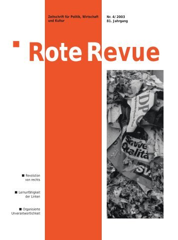 Rote Revue 1-2004 / Zeitschrift für Politik, Wirtschaft ... - SP Schweiz