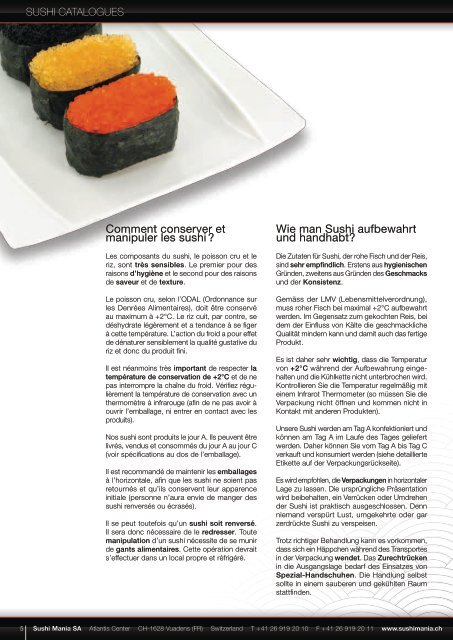 Katalog Sushi: gastronomie - Sushimania