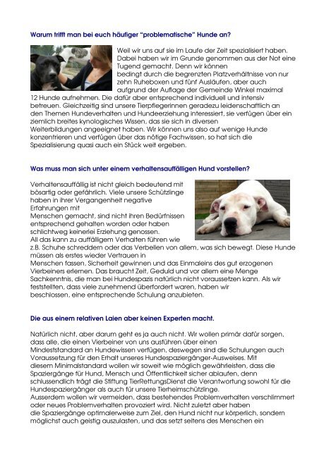 Interview Martina und pamy - TierRettungsDienst & Tierheim Pfötli